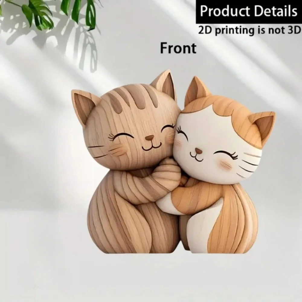2D Flat Cat Wooden Kitten Dog  - đánh giá và giá Home Decor Enthusiast
