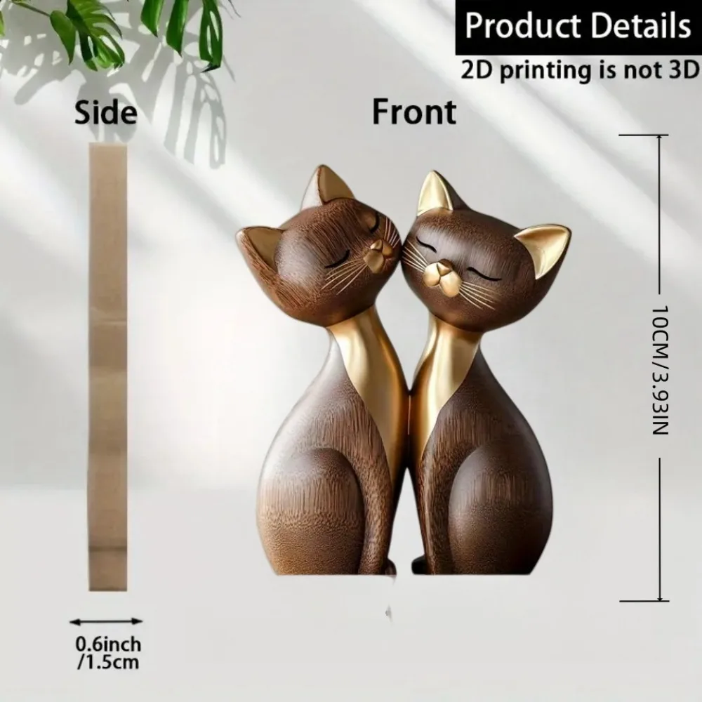 2D Flat Cat Wooden Kitten Dog  - đánh giá và giá Home Decor Enthusiast