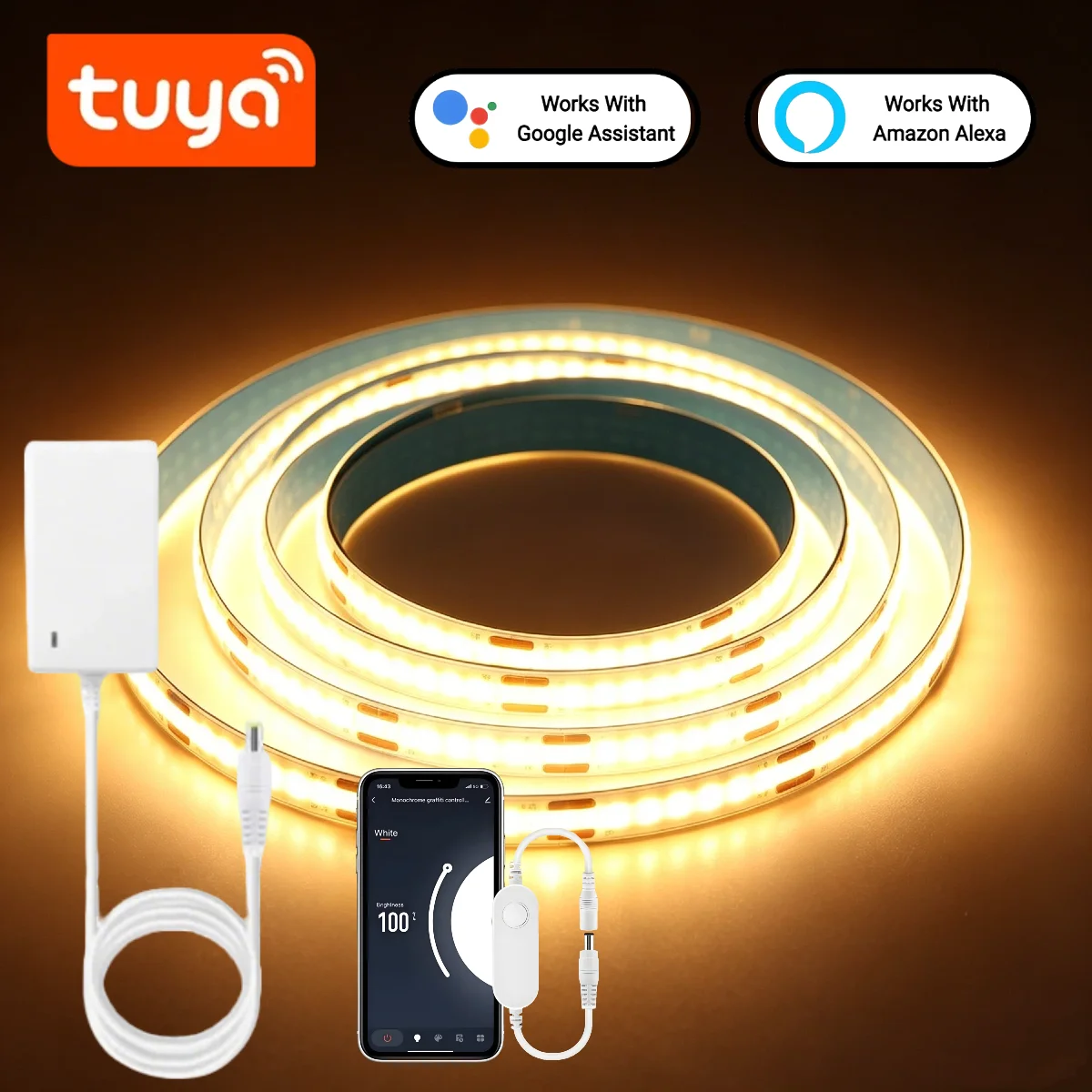 Tuya Smart COB LED Strip Light - đánh giá và giá Home Decor App Free