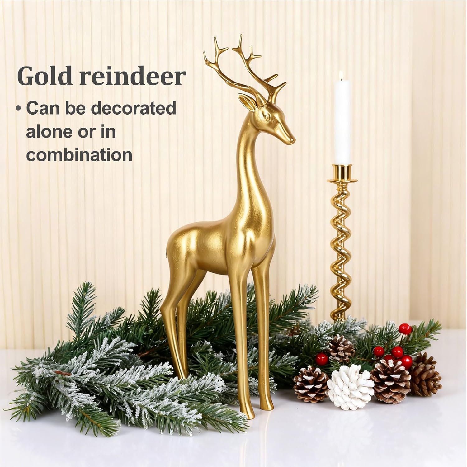 Large Gold Reindeer Figurines, - đánh giá và giá Home Decor Gold