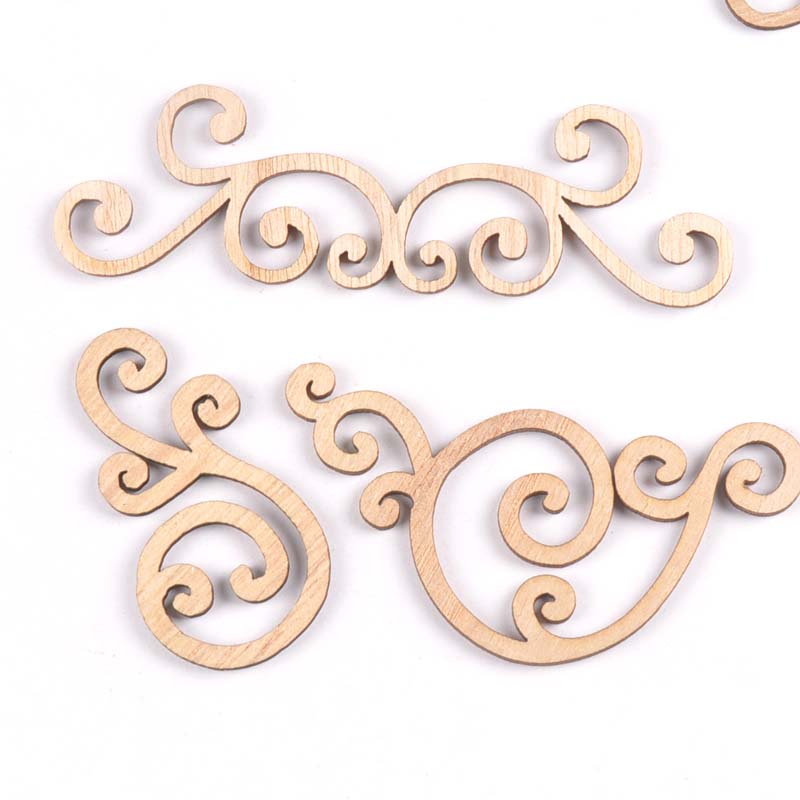 8Pcs Flower Pattern Wood Slice - đánh giá và giá Home Decor Scrap