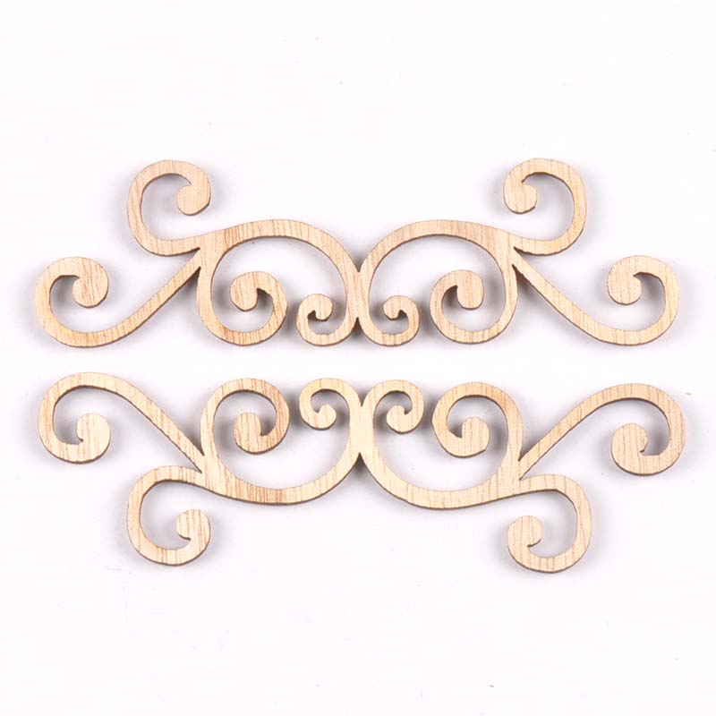 8Pcs Flower Pattern Wood Slice - đánh giá và giá Home Decor Scrap