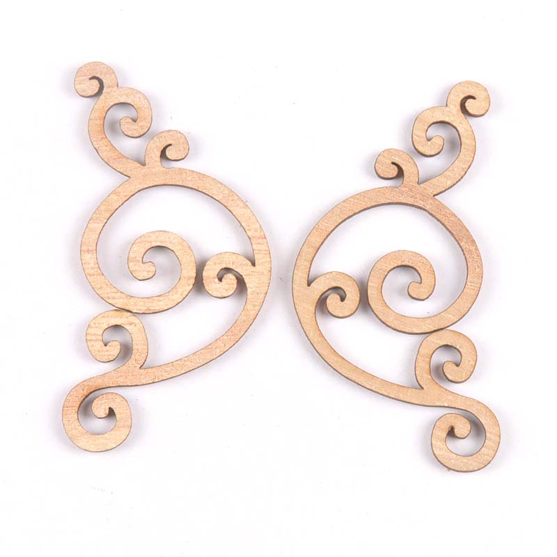 8Pcs Flower Pattern Wood Slice - đánh giá và giá Home Decor Scrap