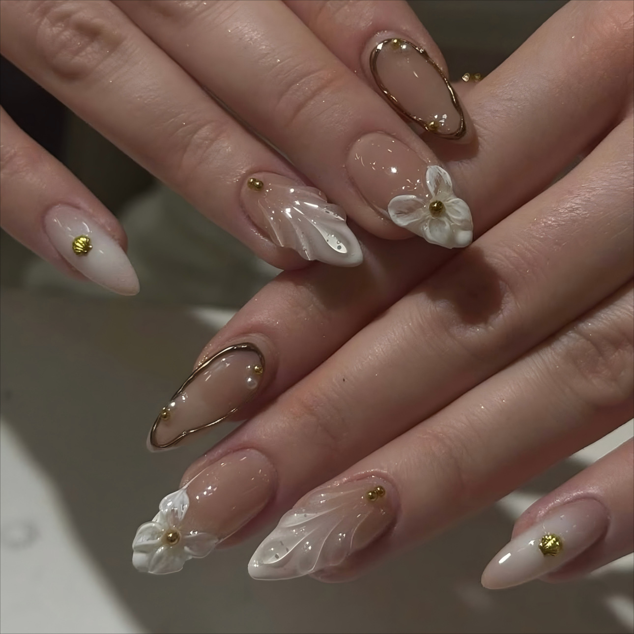 3D fake nails for women girls  - đánh giá và giá Pressed Flower Frame