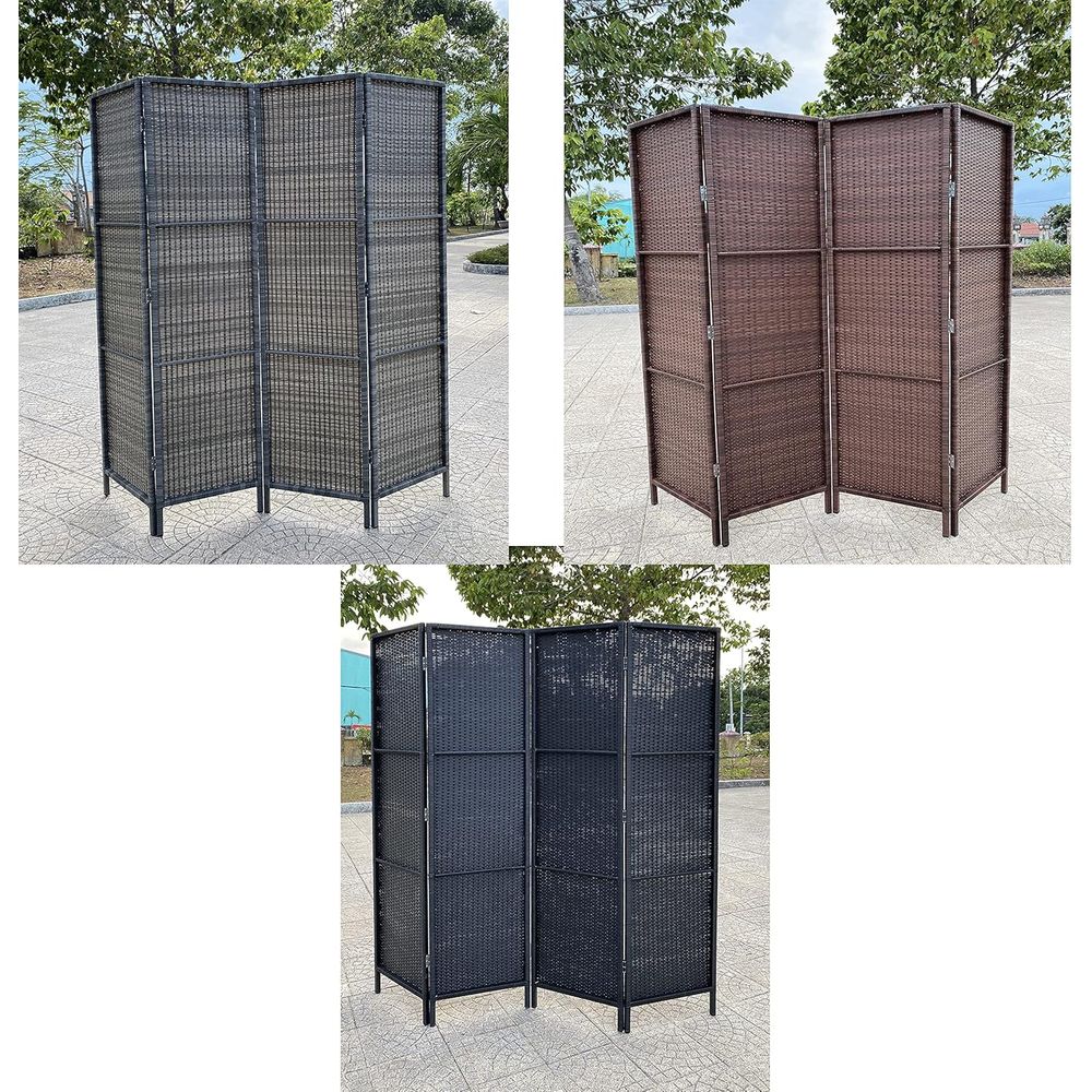 Weatherproof 3-Panel Wicker Ro - đánh giá và giá Room Divider Screen