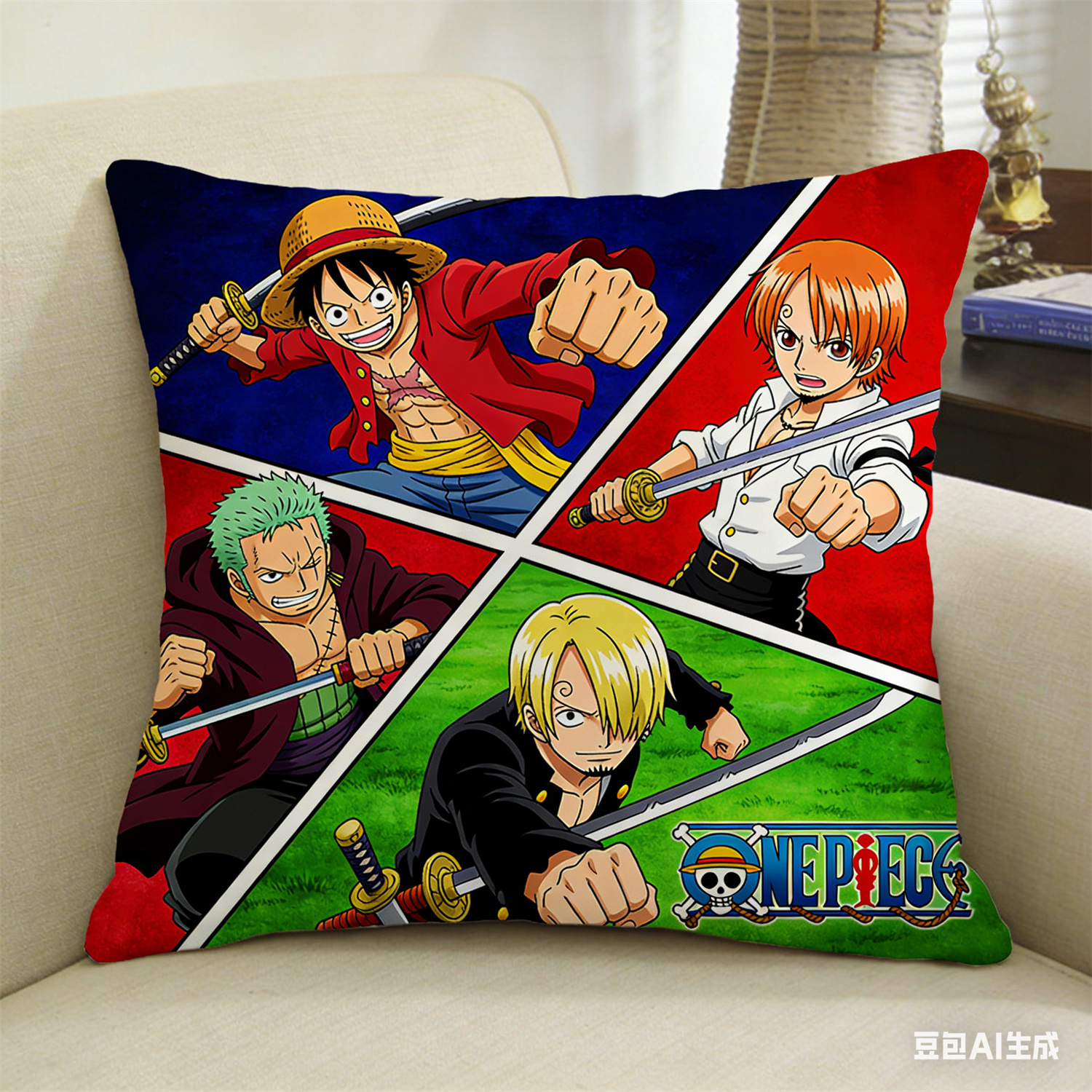 One Piece Pillow Cover, Anime  - đánh giá và giá Home Decor Online