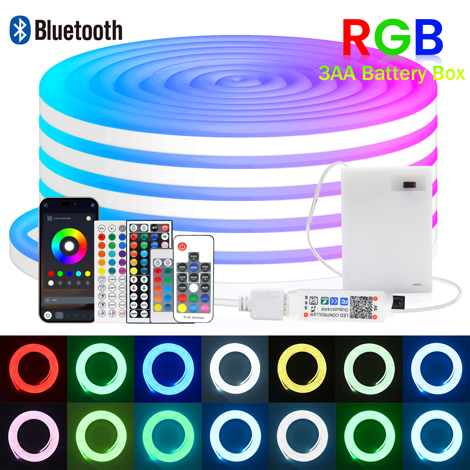 3AA Battery Box RGB Neon LED S - đánh giá và giá Home Decor App Free