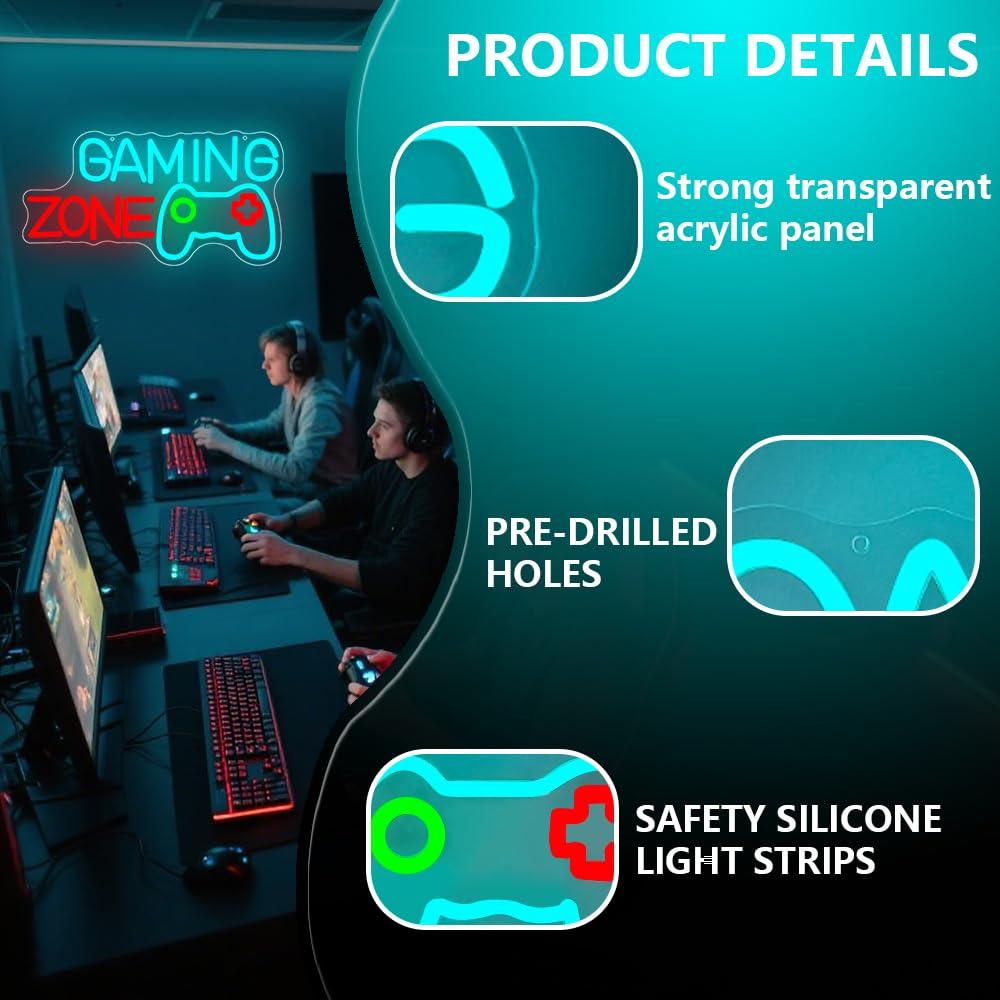 Gaming Zone Neon Sign Dimmable - đánh giá và giá Home Decor Lighting