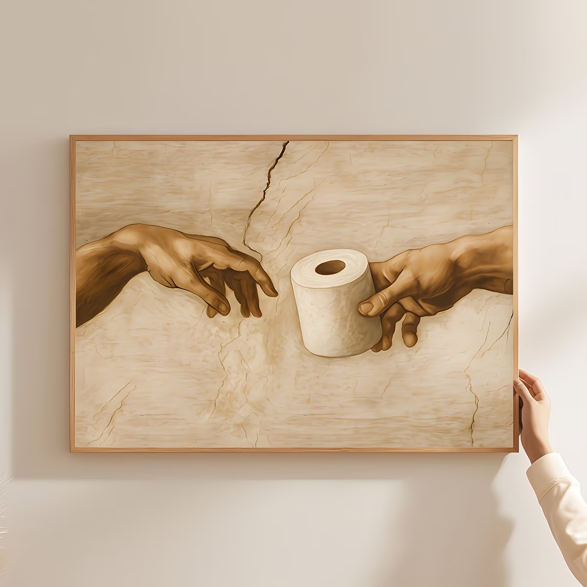 Retro Humorous Toilet Paper Wa - đánh giá và giá Home Decor Retro