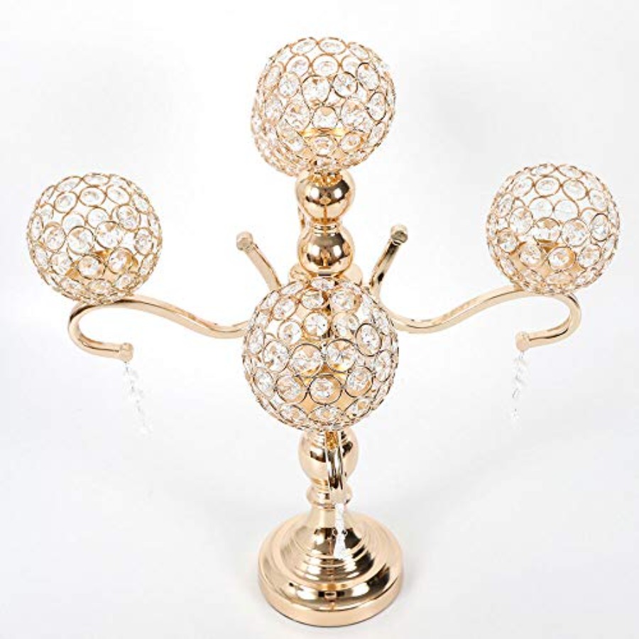 5 Arms Candle Holder for Weddi - đánh giá và giá Home Decor Gold