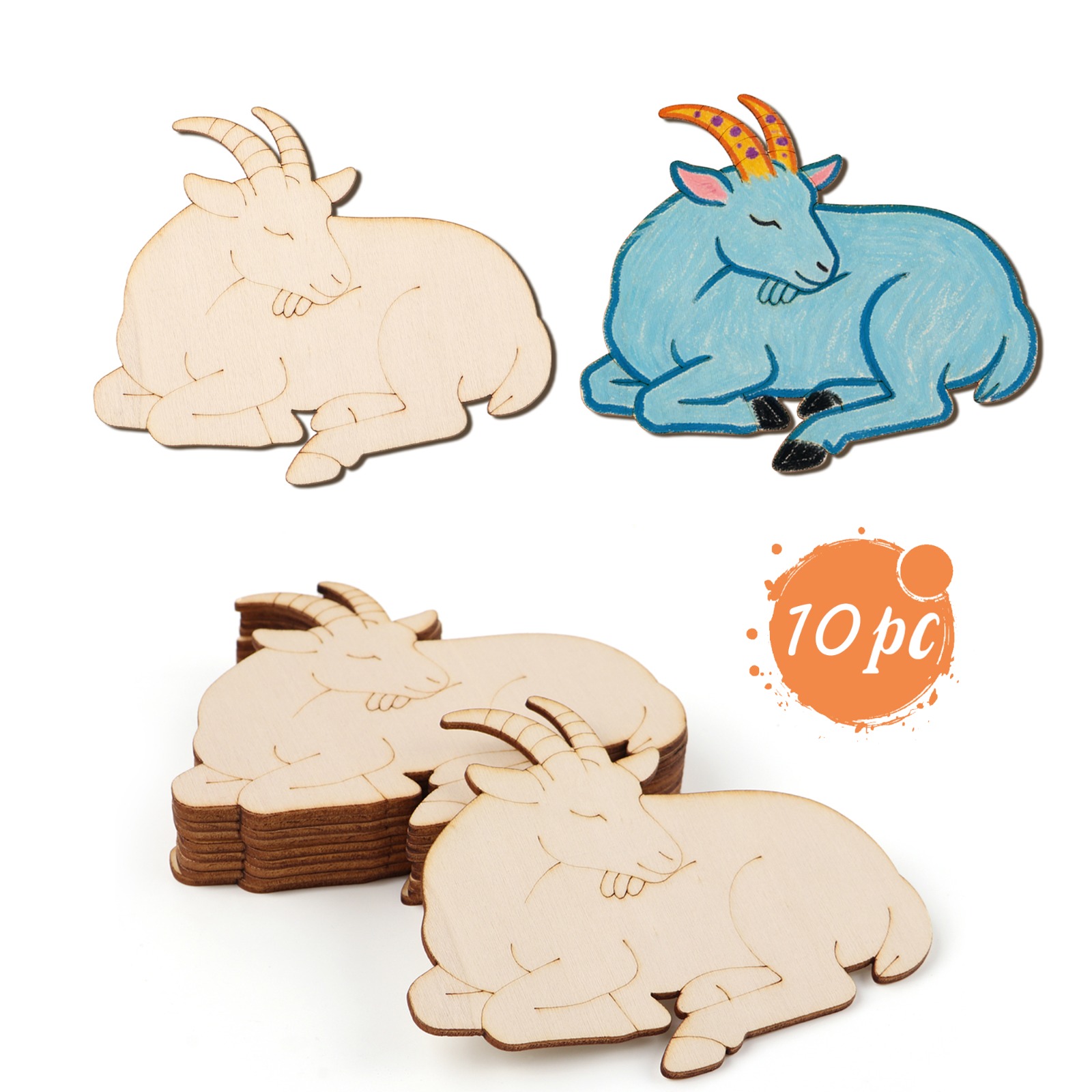10pcs/set Unfinished Wood Shee - đánh giá và giá Home Decoration