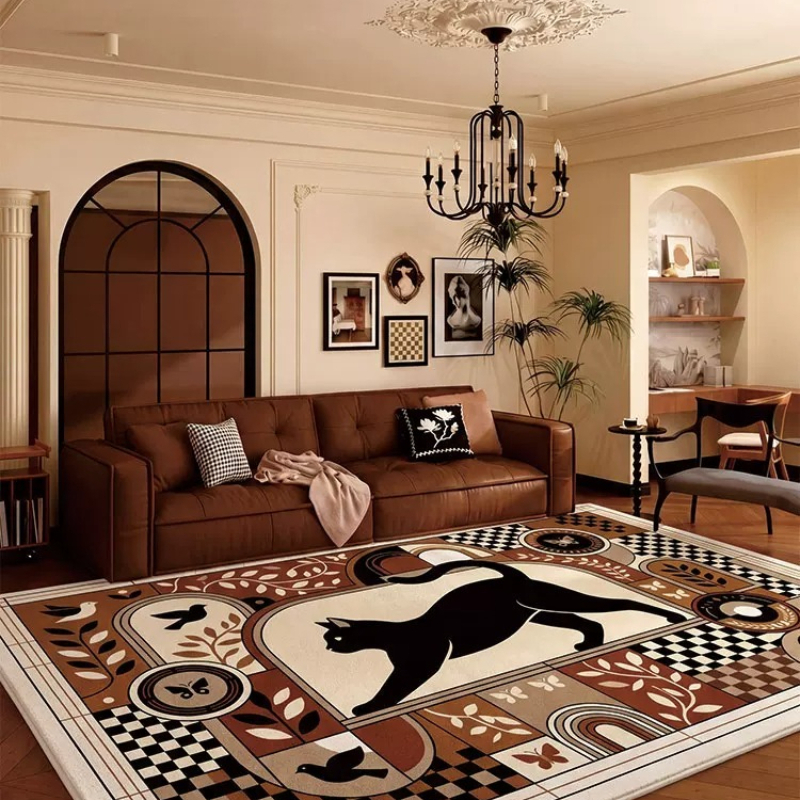 Checkerboard Black Cat Living  - đánh giá và giá Home Decor Ig