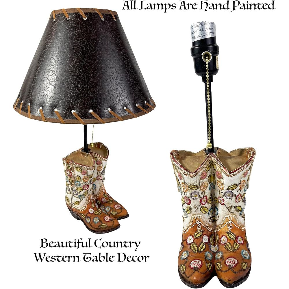 Western Cowboy Boot Table Lamp - đánh giá và giá Home Decor Living